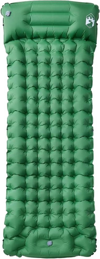 vidaXL Kampeermatras - Zelfopblazend - 1-persoons - Groen van Merkloos