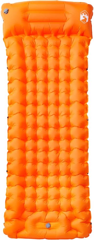 vidaXL Kampeermatras - Zelfopblazend - 1 Persoons - Oranje van Merkloos