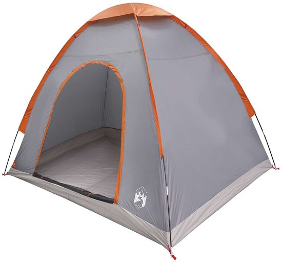 vidaXL - Kamperen - tent - 2-persoons - Grijs - en - Oranje