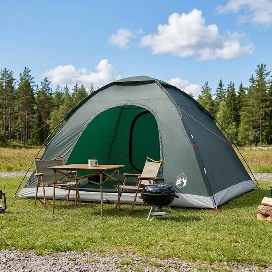 vidaXL - Kamperen - tent - 6-persoons - Leger - Groen