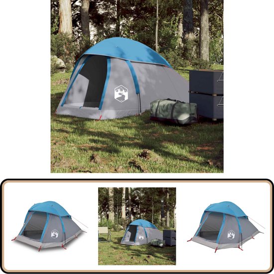 vidaXL Koepeltent - 1-persoons - Waterdicht - Blauw Kampeertent - Tent - Koepeltent - Camping - Outdoor van Vidaxl