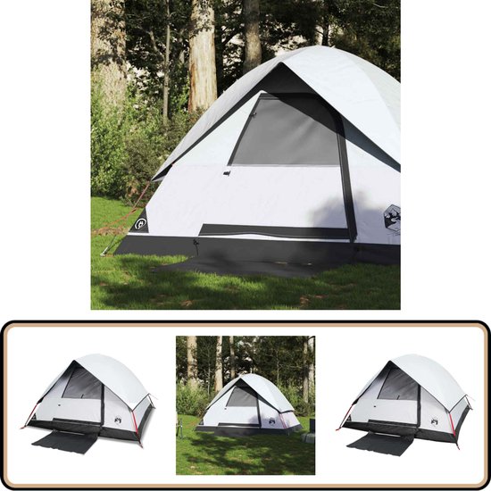 vidaXL Koepeltent - 2-persoons - Verduisterend - Wit Koepeltent - Campingtent - Tweepersoons Tent - Kampertent - Tent van Vidaxl