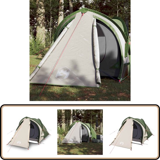 vidaXL Koepeltent - 2-Persoons - Waterdicht - Groen Kampeerten - Tent - Koepeltent - Tweepersoons Tent - Waterdichte Tent van VidaXL