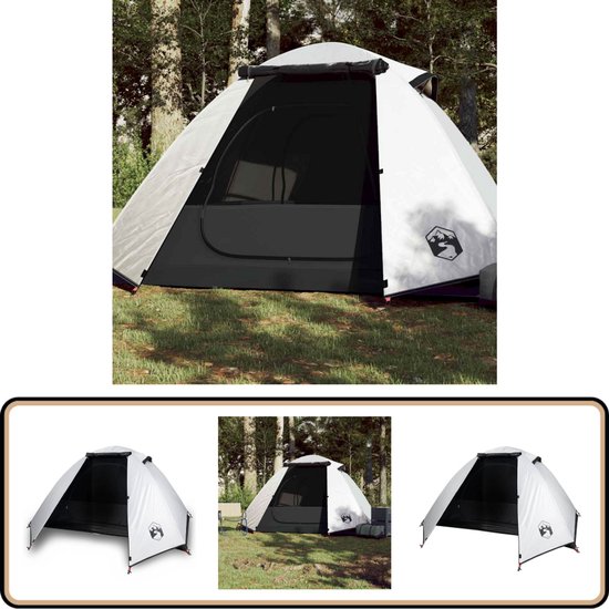 vidaXL Koepeltent - 2-persoons - Waterdicht - Wit Kampeer Tent - Tent - Koepeltent - Tweepersoons Tent - Waterdicht Tent van VidaXL