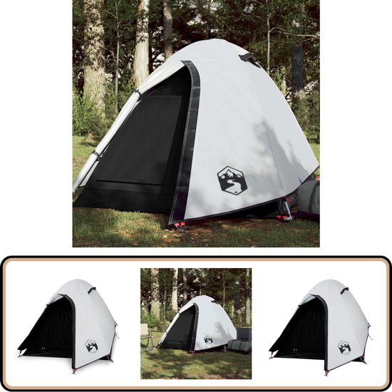 vidaXL Koepeltent 2-persoons - Waterdicht - Wit Kampeerten - Tent - Koepeltent - Tweepersoons Tent - Campingtent van Vidaxl
