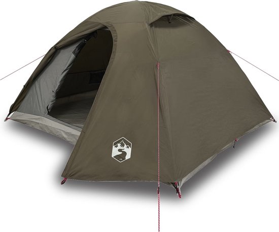 vidaXL - Koepeltent - 3-persoons - waterdicht - bruin van vidaXL