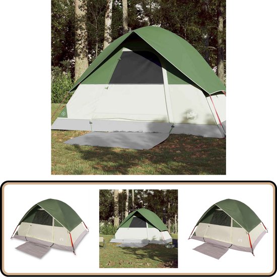 vidaXL Koepeltent 3-persoons waterdicht groen Koepeltent - Campingtent - Tent - Outdoor - Kampeertentoonstelling van Vidaxl