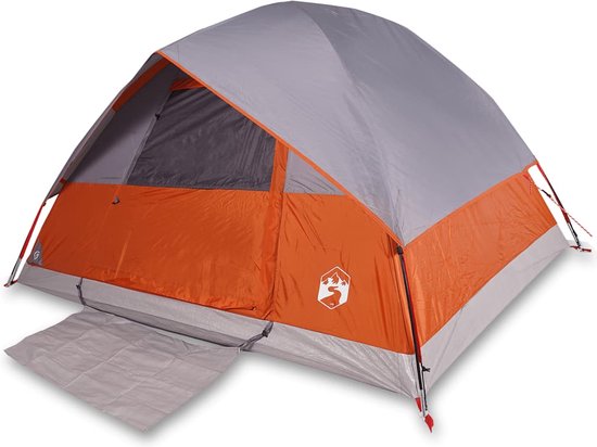 vidaXL - Koepeltent - 3-persoons - waterdicht - oranje van vidaXL