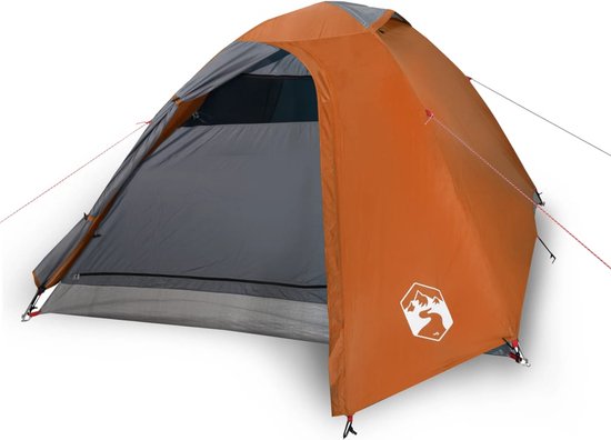 vidaXL - Koepeltent - 3-persoons - waterdicht - oranje van Vidaxl
