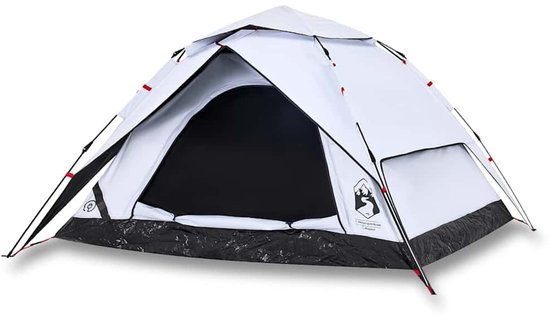 vidaXL - Koepeltent - 4-persoons - snelontgrendeling - verduisterende - stof - wit van Vidaxl