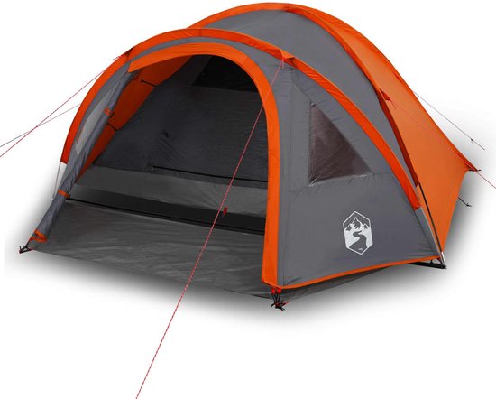 vidaXL - Koepeltent - 4-persoons - waterdicht - oranje van Vidaxl