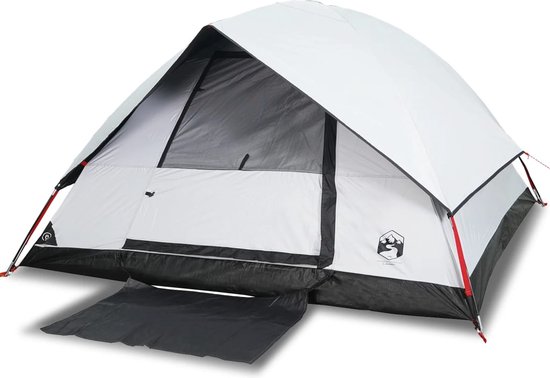 vidaXL - Koepeltent - 4-persoons - waterdicht - verduisterend - stof - wit van vidaXL