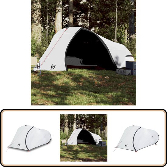vidaXL Koepeltent 4-persoons - Waterdicht - Wit Kampeerten - Tent - Koepeltent - Campingtent - Vier Persoons Tent van VidaXL