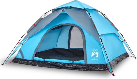 vidaXL - Koepeltent - 5-persoons - snelontgrendeling - blauw van vidaXL