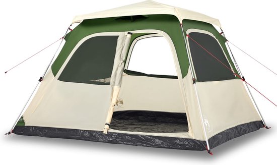vidaXL - Koepeltent - 6-persoons - snelontgrendeling - groen van vidaXL