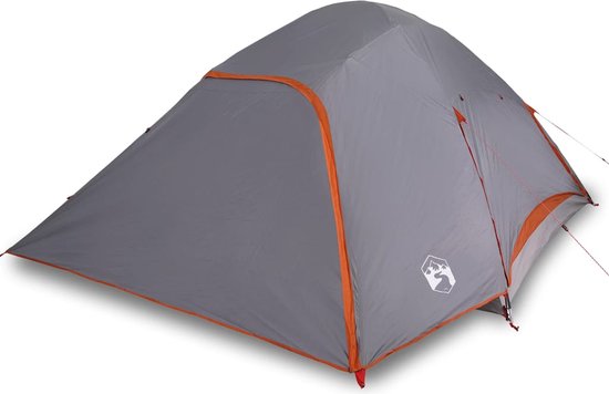 vidaXL - Koepeltent - 6-persoons - waterdicht - grijs van Vidaxl