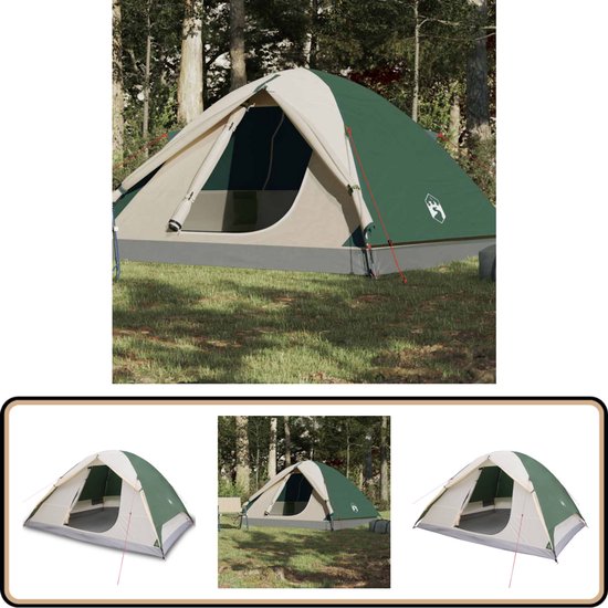 vidaXL Koepeltent - 6-persoons - Waterdicht - Groen Kampeerten - Dome Tent - Koepeltent - Tent - Groene Tent van Vidaxl