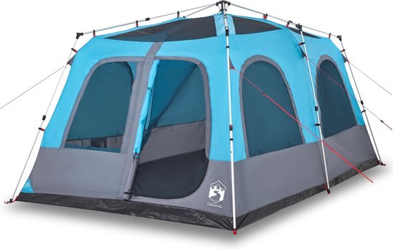 vidaXL - Koepeltent - 8-persoons - snelontgrendeling - blauw van vidaXL