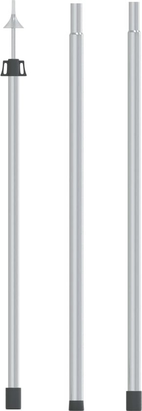 vidaXL - Luifelstok - telescopisch - 102-260 - cm - aluminium van Vidaxl