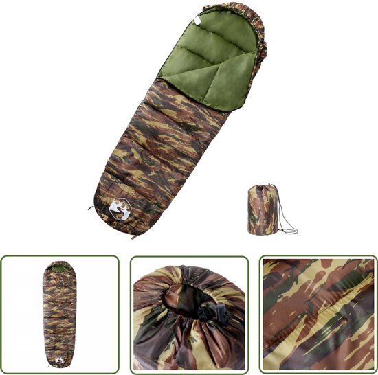 vidaXL Mummie Slaapzak - Slaapzak - Slaapzak mummie voor volwassenen camping 3 seizoenen - Camping Slaapzak - Slaapzak Voor Volwassenen - Winter Slaapzak van VidaXL