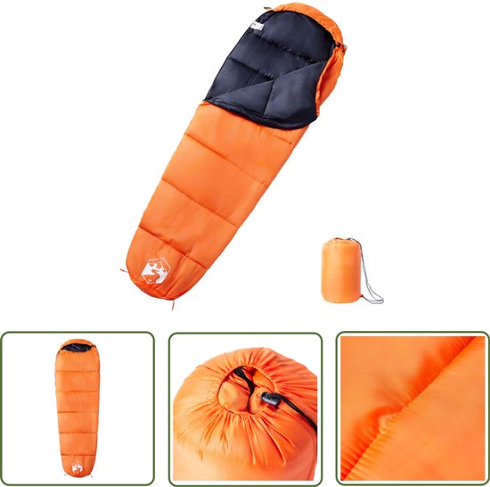 vidaXL Mummieslaapzak - Slaapzak - Slaapzak mummie voor volwassenen 3 seizoenen - Campingspullen - Kampeeraccessoires - Winterkleding van Merkloos