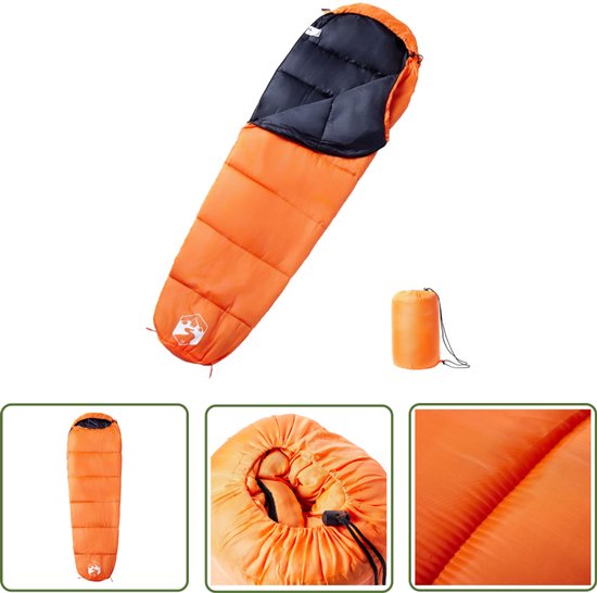 vidaXL Mummieslaapzak - Slaapzak - Slaapzak mummie voor volwassenen camping 3 seizoenen - Campingspullen - Outdoor - Avontuur van Merkloos