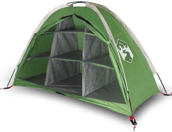 vidaXL - Opbergtent - 9 - vakken - waterdicht - groen van VidaXL