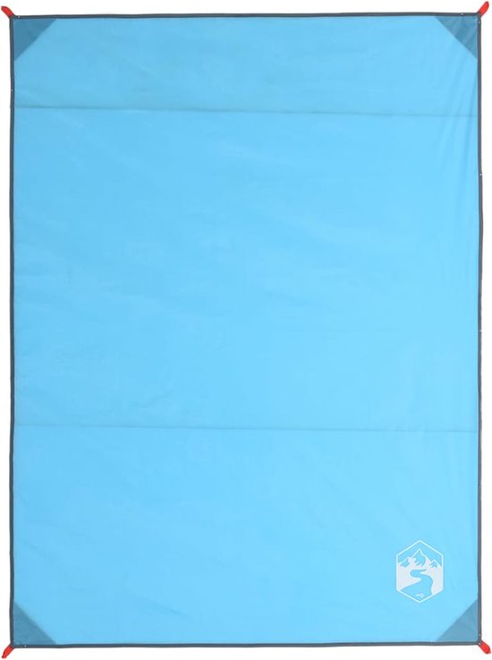 vidaXL - Picknickkleed - met - haringen - 205x155 - cm - blauw van vidaXL
