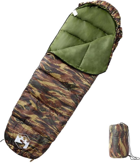 vidaXL - Slaapzak - mummie - voor - volwassenen - camping - 3 - seizoenen van vidaXL