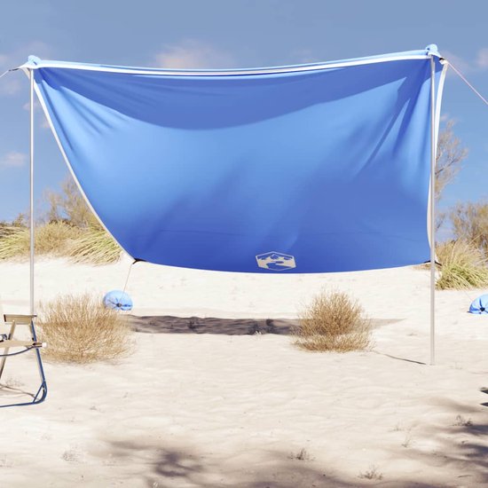 vidaXL Strandluifel - 304x300 cm - Blauw/Grijs van VidaXL