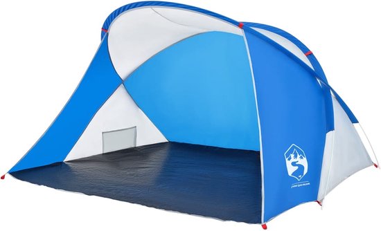vidaXL - Strandtent - 2-persoons - pop-up - waterdicht - azuurblauw van vidaXL