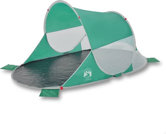 vidaXL - Strandtent - 2-persoons - pop-up - waterdicht - zeegroen van vidaXL