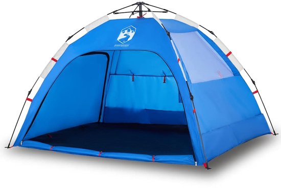 vidaXL - Strandtent - 2-persoons - waterdicht - snelontgrendeling - azuurblauw van VidaXL