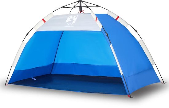 vidaXL - Strandtent - 2-persoons - waterdicht - snelontgrendeling - azuurblauw van Vidaxl