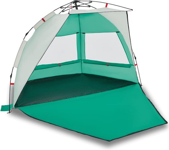 vidaXL - Strandtent - 2-persoons - zeegroen - waterdicht van Merkloos
