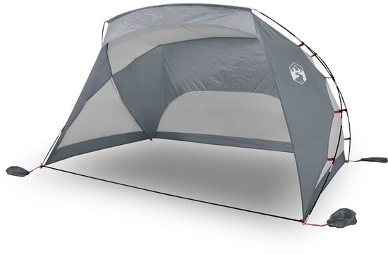 vidaXL - Strandtent - 274x178x170/148 - cm - 185T - polyester - grijs van VidaXL