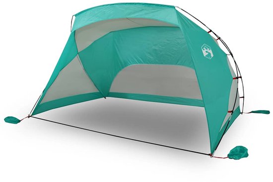 vidaXL - Strandtent - 274x178x170/148 - cm - 185T - polyester - zeegroen van VidaXL