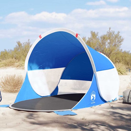 vidaXL Strandtent - Pop-up - Azuurblauw - Waterdicht van Merkloos