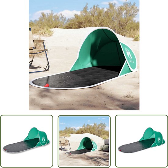 vidaXL Strandtenten - Strandtent - Strandtent pop-up waterdicht zeegroen - Parasol - Zonnebescherming - Beachtent van VidaXL
