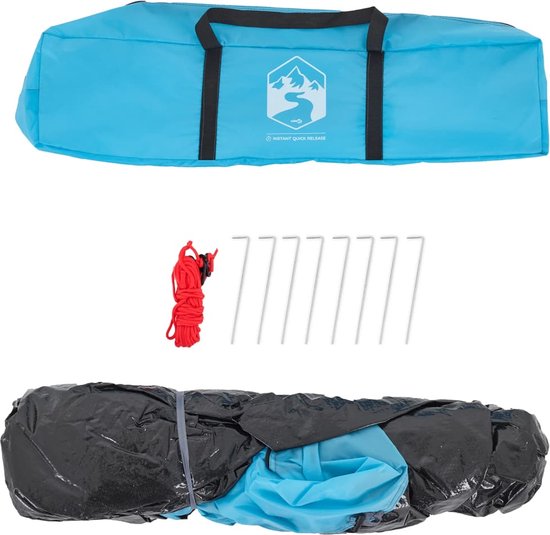 vidaXL - Tent - 2-persoons - snelontgrendeling - blauw van vidaXL