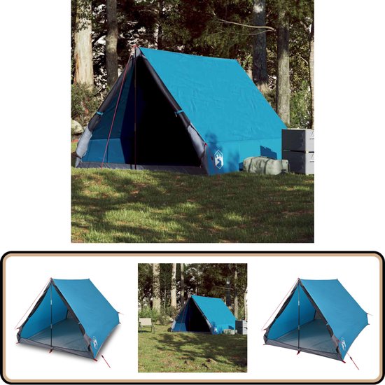 vidaXL Tent - 2-persoons - Waterdicht - Blauw Kampeertent - Tent - Tweepersoons Tent - Campingtent - Outdoor van VidaXL