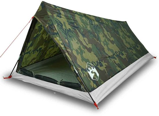 vidaXL - Tent - 2-persoons - waterdicht - camouflage van Merkloos