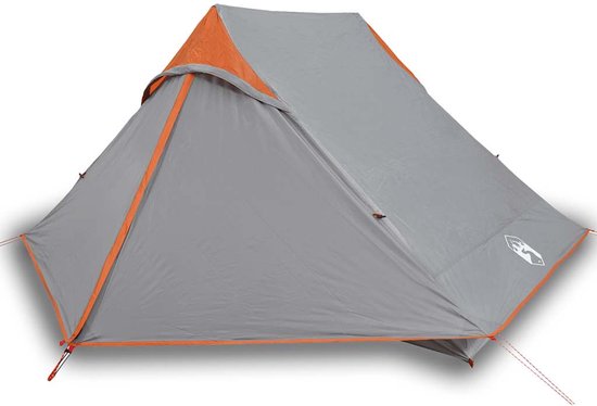 vidaXL - Tent - 2-persoons - waterdicht - grijs van VidaXL