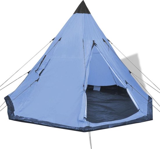 vidaXL - Tent - 4-persoons - blauw van vidaXL