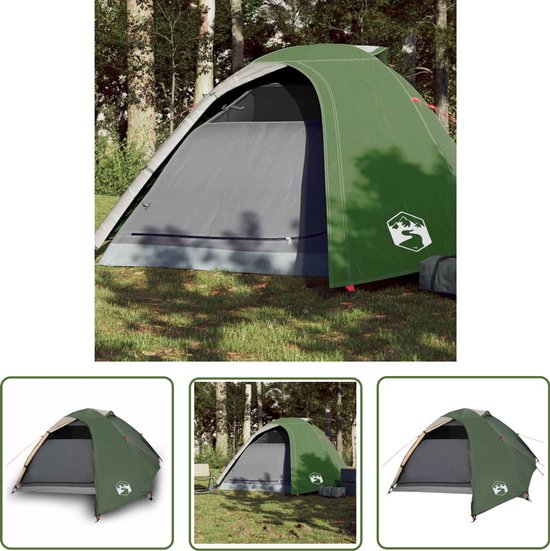 vidaXL Tent 4 Persoons - Kampeer Tent - Koepeltent 4-persoons waterdicht groen - Groene Tent - Waterdicht Tent - Koepeltent van Vidaxl