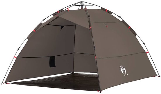 vidaXL - Tent - 4-persoons - snelontgrendeling - bruin van Merkloos