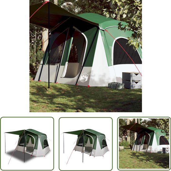 vidaXL Tent 5 Persoons - Kampeer Tent - Tent 5-persoons waterdicht groen - Groene Tent - Waterdichte Tent - Bungalow Tent van Merkloos