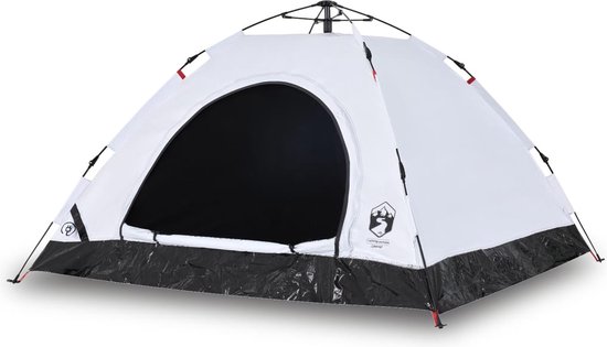 vidaXL - Tent - 5-persoons - snelontgrendeling - verduisterende - stof - wit van Vidaxl
