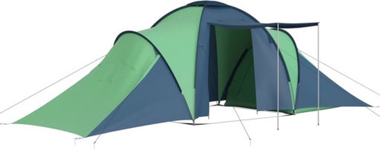 vidaXL - Tent - 6-persoons - blauw - en - groen van Merkloos