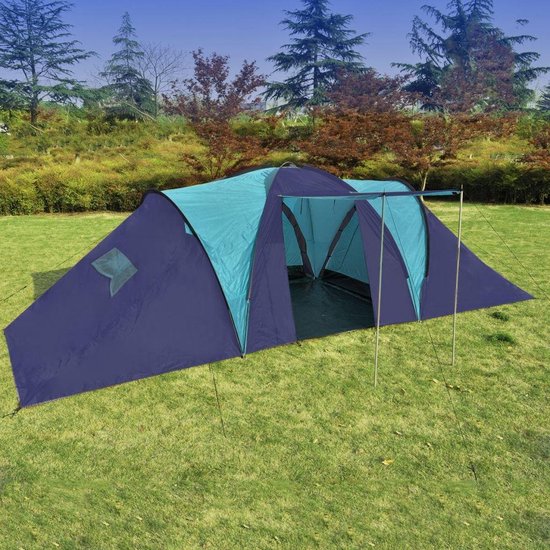vidaXL - Tent - 9-persoons - donkerblauw - en - blauw van vidaXL